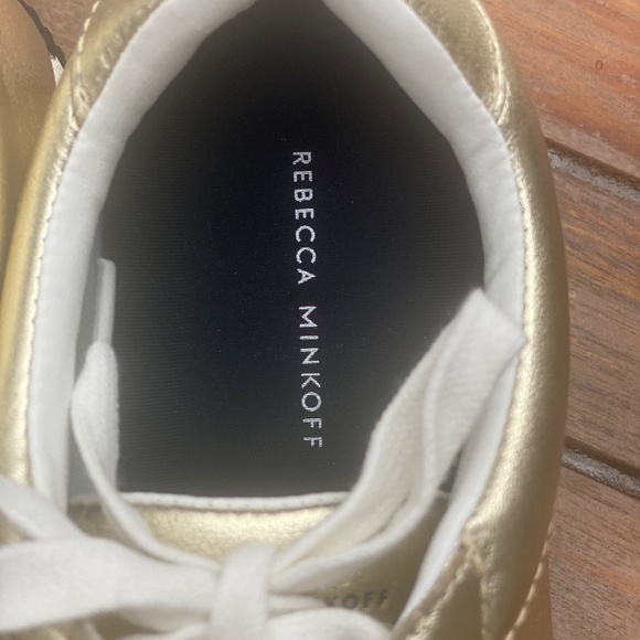 Rebecca Minkoff Gold Fashion Sneaker Sz 7 - Picture 4 of 4